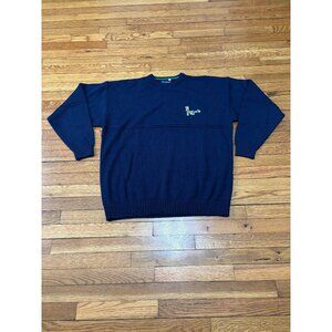 Blarney Castle Sweater Mens Size 2XL Blue V-Neck Long Sleeve Made Ireland Logo